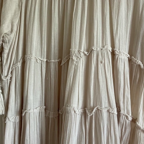 Free People Blush Pink Embroidered long Sleeve Midi Dress - Picture 8 of 8